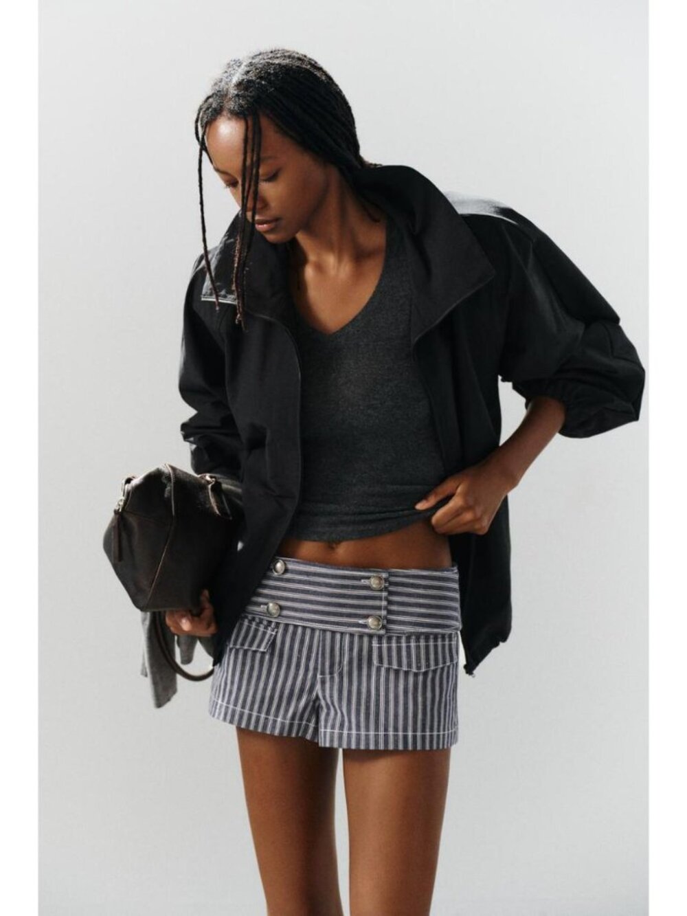 ZARA TECHNICAL FABRIC JACKET WITH SHOULDER PADS 2010/707/800